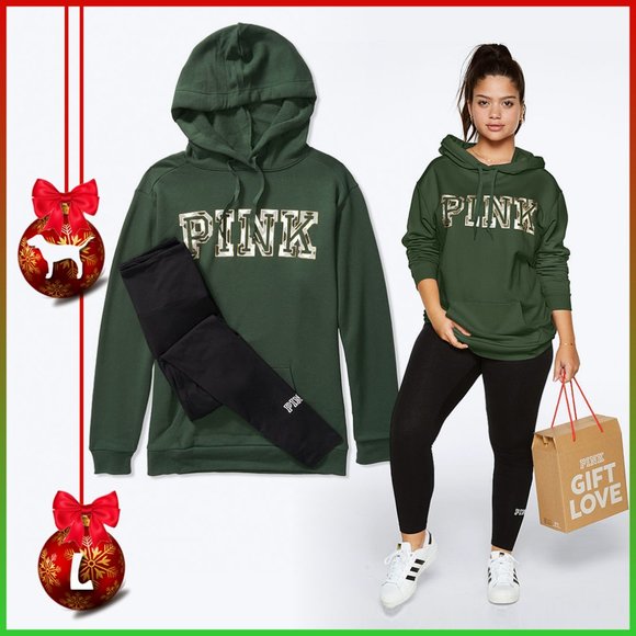 PINK Victoria's Secret Tops - PINK VS Logo Gift Set Hoddie & Leggins L